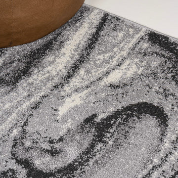 Viscon Abstract Marble Contemporary Area Rug